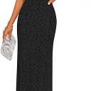 ZESICA Women's 2025 Summer Boho Floral Strapless Bodycon Dress Off Shoulder Tube Beach Party Long Midi Dresses, M