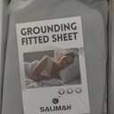 Grounding Sheets Queen Size, 95% Organic Cotton + Luxury 5% Pure Silver Fiber, Grounded Conductive Bed Sheets for Better Sleep with Grounding Cord, Sleep Gifts for Women Men, 60"x 80"x 15" (Gray)