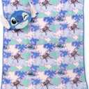 Jay Franco Disney Lilo and Stitch Nogginz Set - 40 x 50 Inch Blanket & Pillow, Kids Super Soft 2 Piece Nogginz Set