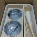 3 in 1 Bunny Litter Box with Hay Feeder and 2 Bowls - Wooden Rabbit Hay Feeder for Guinea Pig, Hamster, Small Animals, Each Component has pre-drilled Holes