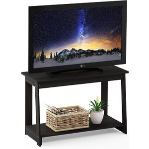 Furinno Beginning TV Stand, Espresso, For 36" Tv, 2-tier