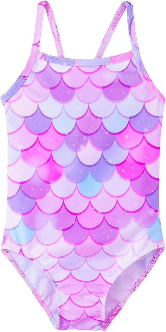 Girls Swimsuit One Piece Bathing Suit Quick Dry Summer Beach | Swimwear,Sleeveless,Pool Party,Water Activities,Comfortable Fit,Adorable Design,Toddler,Sun Protection