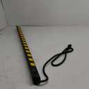 JUNNUJ Long Metal 16 Outlet Wide Spaced Garage Industrial Heavy Duty Power Strip with 6 FT Cord 15A, 125V, 1875W. Yellow