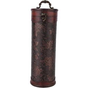 Tyenaza Vintage Decorative Wine Box, Wooden Wine Storage Case Bottle Gift Box with Antique Finish, 13.4 x 4.5 x 4.3 Inch