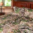 Northwest Realtree Full/Queen Size 1 Comforter and 2 Sham Set, All Seasons, Men and Women Soft Cabin Bedding, Xtra Green Camo