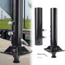 Fifth Wheel to Gooseneck Adapter with Reinforced Structure, Includes an Outer Tube, Fit for Trailer,Tractor, Semi-Tractor Campers,4" Round Tube, 2" Kingpin,Gooseneck Adapter Attaches to 5th Wheel