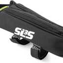 SLS3 Aero Top Tube Bike Bag - Small, Stable & Secure for TT and Triathlon Racing  Tri and Cycling Accessories - Premium Low Profile Design Reduces Drag - Custom Fit Bike Top Tube Bag (Black)