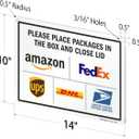 SmartSign 10 x 14 inch Please Leave Packages in The Box And Close The Lid Metal Sign with Delivery Logos, 40 mil Laminated Rustproof Aluminum, Multicolor, Made in USA