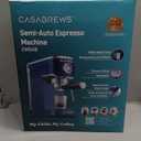 CASABREWS CM5418 Espresso Machine 20 Bar, Compact Espresso Maker with Steam Milk Frother, Stainless Steel Coffee Machine with 34oz Removable Water Tank for Cappuccino Latte, Sapphire Blue