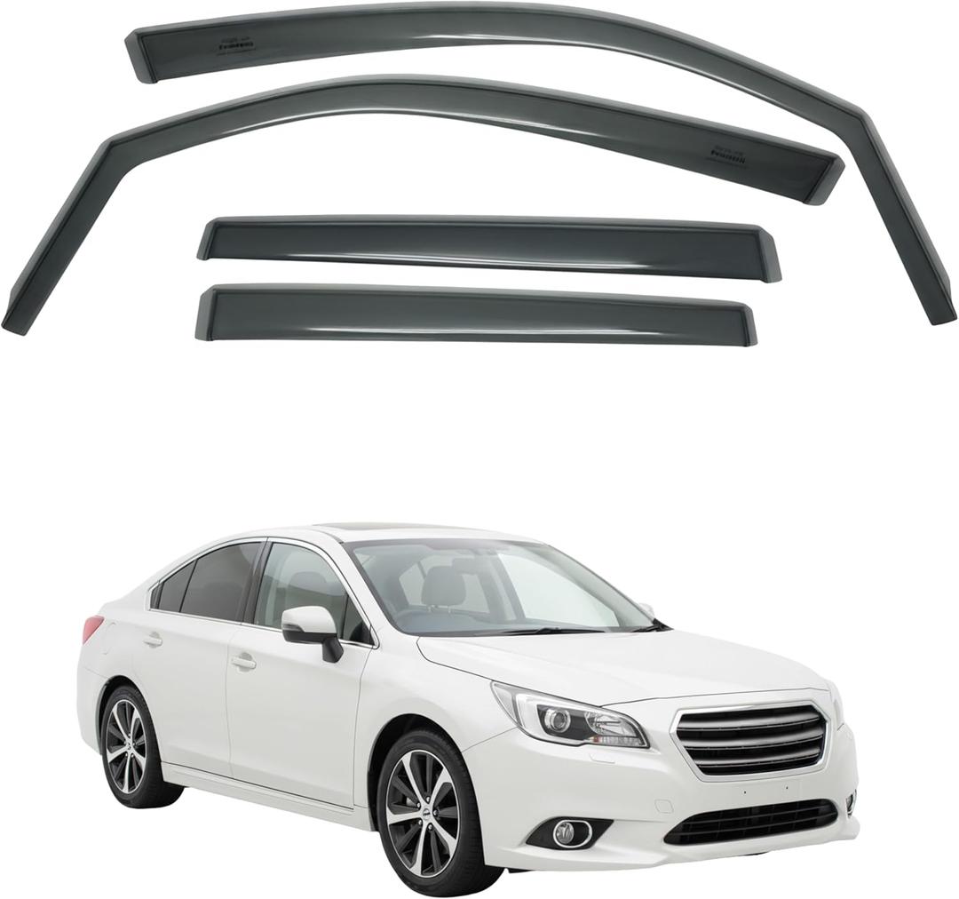 in-Channel Car Window Rain Guard Compatible with Subaru Legacy 4D Sedan fit:2015-2019 4pcs, Taiwan Made Precise & Transparent Car Wind Deflectors No Water Leakage Visors