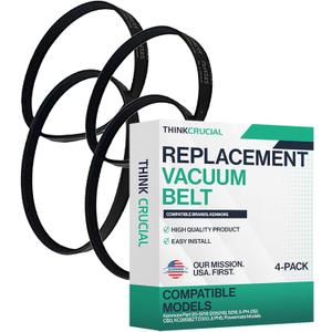 Crucial Vacuum Replacement Vacuum Belt Compatible with Kenmore Part 20-5218 (205218), 5218, 5-PH-282, CB3, KC28SBZTZ000, & PH5, Powermate Models Bulk (3 Pack)