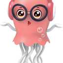 Qxbuhe Dancing Octopus Toy,Smart Tentacle Explorer,Crawling Dancing Automatic Obstacle Sensor Toys,Electric Crawling Octopus with LED Lights & Music (Pink Jellyfish)