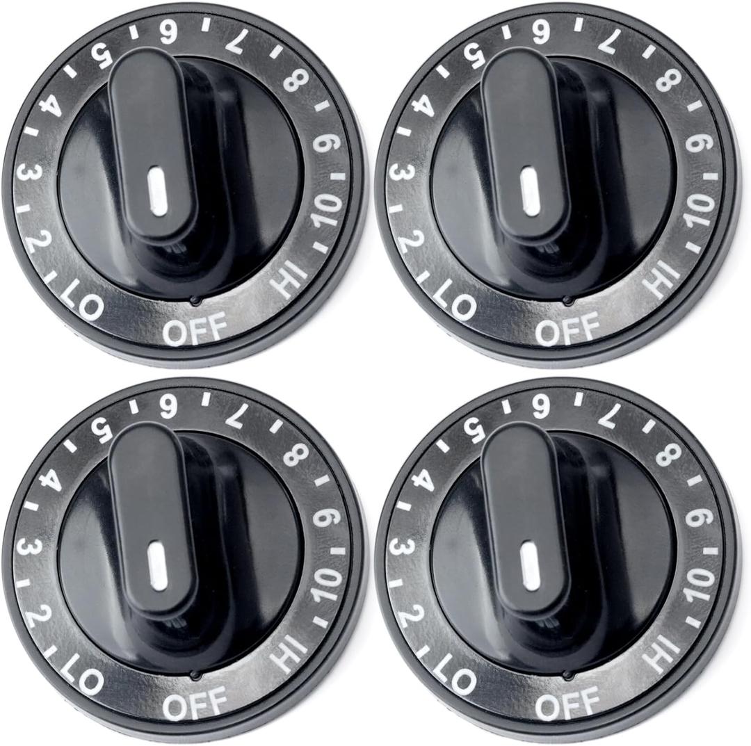 12200035 Range Surface Burner Knob Replacement for Whirlp for Kenmore for Jenn-Air Range Oven Cooktop Models Parts Replace 12200035 7-3272 7-3662 Y703272 Y703662 Y704844, 4 Pack