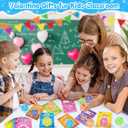 Valentine's Day Gifts for Kids, 24 Packs Stress Balls with Valentine's Day Cards for Kids School, Stress Relief Squeeze Toys for Boys Girls, Valentine Exchange Cards for Kids, Valentine's Party Favors