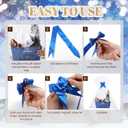 Moinchore 12 Pcs Christmas Nativity Basket for Gifts Empty 9.8x6.5'' Jesus Holy Night Market Tray Cardboard Basket with Bows, Plastic Bags, Twist Ties, Empty to Fill for Religious Christian Party (Dark Blue)