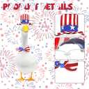 8 Set Holiday Porch Goose Outfits All Seasons Holiday Bundle St. Patrick Easter Summer Hawaiian 4th of July Fall Lawn Goose Clothing Porch Clothes for Patio Yard Lawn Decor