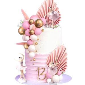 Ballerina Tutu Ballet Dancer Girls Cake Decoration Dancing Cake Dessert Muffin Decoration for Wedding Baby Shower Birthday Party