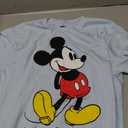 Disney Mickey Mouse Classic Distressed Vintage Standing T-Shirt (Blue, L)