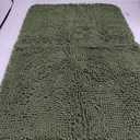 Yeaban Olive Green Bathroom Rugs – Chenille Bath Mats | Absorbent and Washable Bath Rug Non-Slip, Plush and Soft Rugs for Bathroom, Shower, Sink - 2'×3'