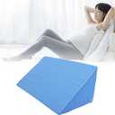 Bed Wedge Pillow for Side Sleeping, Body Side Wedge Pillow for Bedsores Prevention, After Surgery, Knees Elevated, Pregnancy, Non Slip 40 Degree Triangle Body Positioners for Patients (Blue)