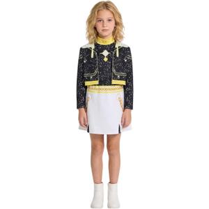 SAVITO Pop Idol Cosplay Costume Popular Singers Stage Costumes Children's Costumes Black A, Size: 5-6 Years/130CM