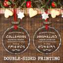 2 x Colleagues Christmas Glass Ornament - Colleague to Friend Ornaments for Work Teams, Besties, Coworkers, Men, Women - Chance Made Us Colleagues Crystal Keepsake