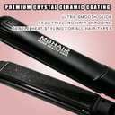 MBHAIR Flat Iron Hair Straightener Curler 2 in 1,Ceramic 1 Instant Heat up | Negative ions reduce frizz for silky shiny hair,15 heat settings up to 450F,auto shut off,silicone mat,dual voltage support