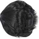 Ymiko Men Fashion Short Synthetic Hair Toupee Hairpiece Breathable Students Wig Trendy (Black)