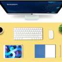 K KNODEL Large Office Leather Desk Mat, Mouse and Keyboard Pad, Computer and Laptop Mat, Desktop Protector and Cover, Writing Pad and Blotter (35.4"x17", Yellow)