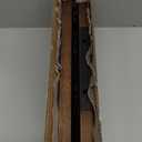 Floating Bookshelves for Wall, Rustic Wood Hanging Wall Bookshelf, Upside Down Book Shelf and Wall Mounted Bookshelves for Home Decor in Bedroom, Living Room, Carbonized, 2 Pack (16.5 in, Brown)