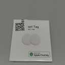 2 Pack GPS Tracker and 2 Keychains for Vehicles Work with Find My (iOS Only) Real Time Hidden Mini Car Locator Tracking Global Coverage Device No Monthly Fee or Subscription No SIM Card Required (White)