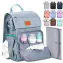 Baby Shower Gifts Diaper Bag Backpack - Large Capacity Baby Bag Backpack, Wide Opening & Easy Access Stylish Baby Diaper Bag - Waterproof, Durable, Travel-Friendly Organizer w/ Foldable Changing Pad