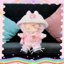 5 Pcs Stylish Set for 17cm Dolls with Fashion Hat ,Water Bottle,Skirt,Shoes and Sweater Outfit Set, Cute Doll Style Accessories Gift(Cute,Pink)