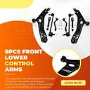 8PCS Front Control Arms with Ball Joint Sway Bar Link Tie Rods Boots Compatible with 2010-2013 Tucson 2011-2013 S-portage Suspension Kit CMS901211 CMS901210 ES800718 ES800717