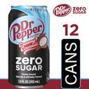 2 x Dr Pepper Zero Sugar Creamy Coconut Soda, 12 fl oz cans, 12 Pack (EXP 10/24/26)