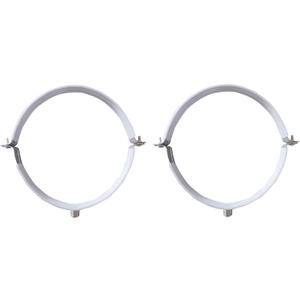 2 Sets 10 Inch Premium Hose Pipe ClampHeavy Duty Galvanized Iron Stove Pipe Hanger StrapWall Support Chimney and dryer vent clampRound Split Ring Conduit Metal PVC Tube Kitwith Rubber Cushioned