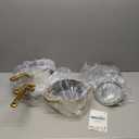 Pots and Pans Set Non Stick Non-Toxic 22 Pcs Ceramic Cookware Sets Nonstick Kitchen Pot&Pan With Lid Cream White Granite Induction Compatible with Glass Lids Crepe Frying Pan PFOA/PFOS-Free