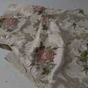 Loom and Mill Jacquard Floral Throw Blankets for Bed, French-Style Damask Throws with Fringes Trim, Soft Lightweight Velvet Lined Throw Blanket for Sofa Couch Chair All Seasons(Pearly Beige,52x72)