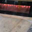 48 inches Electric Fireplace Inserts, Recessed and Wall Mounted Fireplace Heater, Linear Fireplace w/Thermostat, Remote & Touch Screen, Multicolor Flame, Timer, Log & Crystal, 750W/1500W (Black)