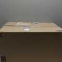 Amazon Basics Sturdy Portable 2-Door Top-Load Hard-Sided Pet Travel Carrier with Secure Ventilation, Handle, Front & Top Entry for Dogs, Cats, 22.8"L x 15"W x 13"H, Gray & Blue