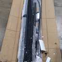 King Size Canopy Bed Frame, Four Poster Metal Canopy King Size Bed Frame, Heavy Duty Mattress Foundation with Underbed Storage, No Box Spring Needed, Easy Assembly, Black