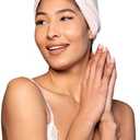 Tee Shirt Drying Wrap, Frizz Free, Soft & Lightweight&Flexible, Hair Drying Turban, Gentle Drying Towel Wrap with Button, for Long Hair (Pink)