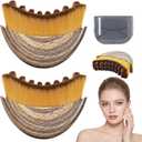 2 PCS Lymphatic Contour Face Brush, Makeup Brushes Lymphatic Drainage Massager, Soft Natural Bristle Facial Cleansing & Sculpting Brush, Ergonomic Hypoallergenic Skin Care Tool