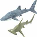 Safari Ltd. Shark Toy Set - Figurines of Great White, Tiger, Whale Shark, Hammerhead, and Mako - Play Set for Boys, Girls & Kids 3+