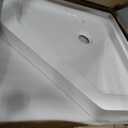 Fine Fixtures 32 x 32 Neo Angle Shower Base, Acrylic Corner Shower Pan with Non-Slip Textured Surface, White Shower Floor Base with Center Drain, Durable Corner Shower Tray For Bathroom Installation.
