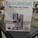 CASABREWS CM5418 Espresso Machine 20 Bar, Compact Espresso Maker with Steam Milk Frother, Stainless Steel Coffee Machine with 34 Oz Removable Water Tank for Cappuccino, Gift for Women or Men, Silver