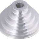 CNBTR 25mm Bore 54mm-150mm Outter Dia Aluminum 5 Slot A Type V-Shaped Pagoda Pulley 5 Step Pulley Belt 12.7mm Belt Width