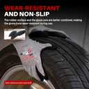 ANSI A3 Cut Resistant Gloves, Double-Layer Nitrile-Coated Safety Gloves For Automotive Repair, Heavy Machinery Processing, Logistics Handling, Woodworking, Durable, Machine WashableL (Large)