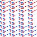 XIMenNaO 36 Pack 4th of July Heart Sunglasses, American Flag Patriotic Sunglasses Red White Blue Glasses for Women Men, USA Independence Day Party Favor Accessories