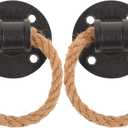 IMIKEYA 2 Pcs Barn Door Handle, Vintage Door Rope Pulls Cupboard Ring Metal Gate Pull Handle for Cabinet Gate, Closet, Bedrooms, Sliding Door